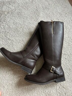 Classic Tall Riding Boots - Dark Brown